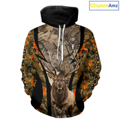 Timber Camouflage Elk Hunting Shirt Custom Hunter Outdoor Sports Performance, Hunting Gift NHT1745
