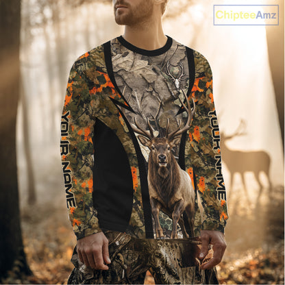 Timber Camouflage Elk Hunting Shirt Custom Hunter Outdoor Sports Performance, Hunting Gift NHT1745