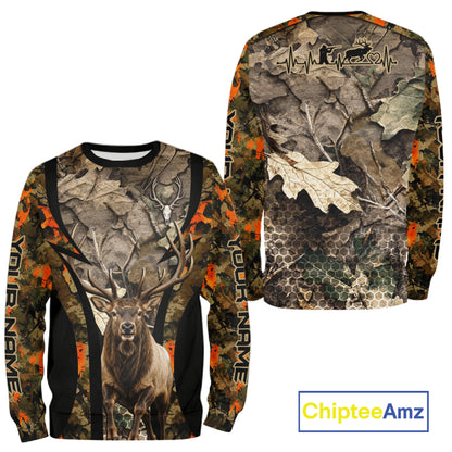 Timber Camouflage Elk Hunting Shirt Custom Hunter Outdoor Sports Performance, Hunting Gift NHT1745