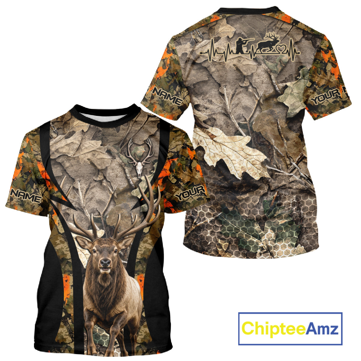 Timber Camouflage Elk Hunting Shirt Custom Hunter Outdoor Sports Performance, Hunting Gift NHT1745