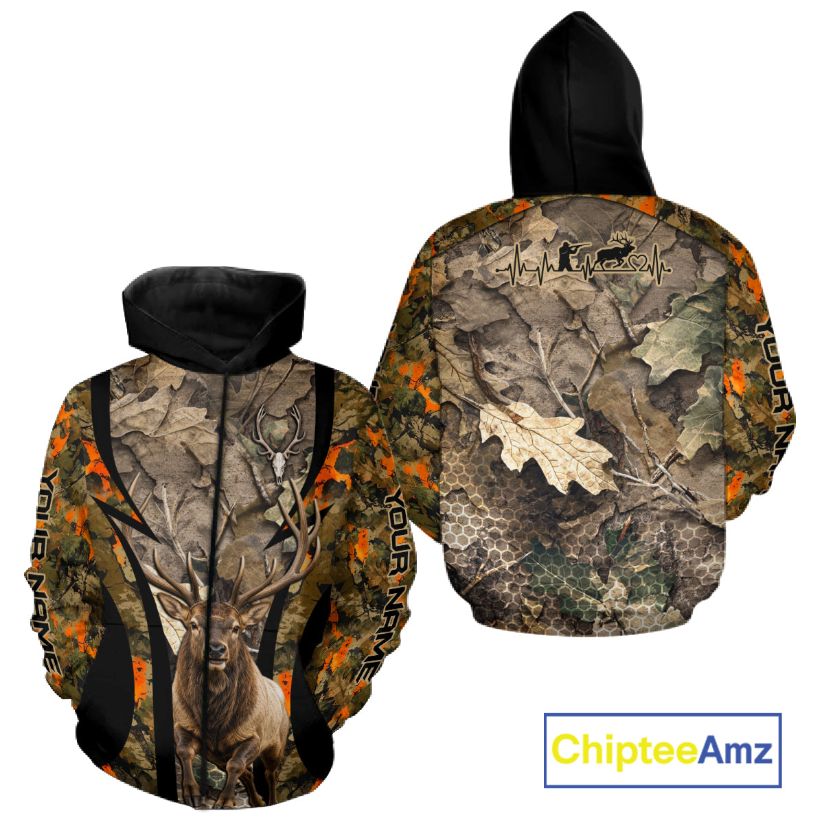 Timber Camouflage Elk Hunting Shirt Custom Hunter Outdoor Sports Performance, Hunting Gift NHT1745