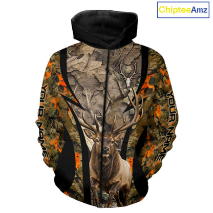 Timber Camouflage Elk Hunting Shirt Custom Hunter Outdoor Sports Performance, Hunting Gift NHT1745