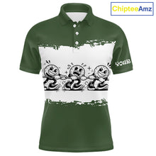 Load image into Gallery viewer, Funny Mens Golf Polo Shirt Green And White Golf Balls Personalized Golf Shirts For Men NHT787