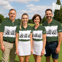 Load image into Gallery viewer, Funny Mens Golf Polo Shirt Green And White Golf Balls Personalized Golf Shirts For Men NHT787
