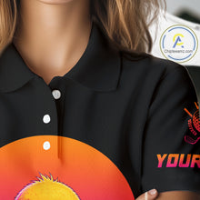 Load image into Gallery viewer, Personalized Funny Duck Cool Womens Golf Polo Shirt – Vintage Neon Golf Design