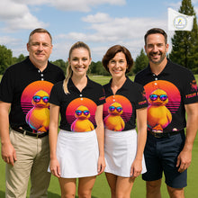 Load image into Gallery viewer, Personalized Funny Duck Cool Womens Golf Polo Shirt – Vintage Neon Golf Design NHT993