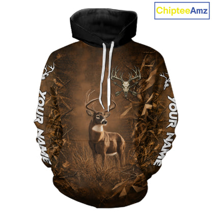 Whitetail Deer Hunting Shirt Long Sleeve, Buck Camo Shirt For Men, Deer Hunter Gift NHT1482