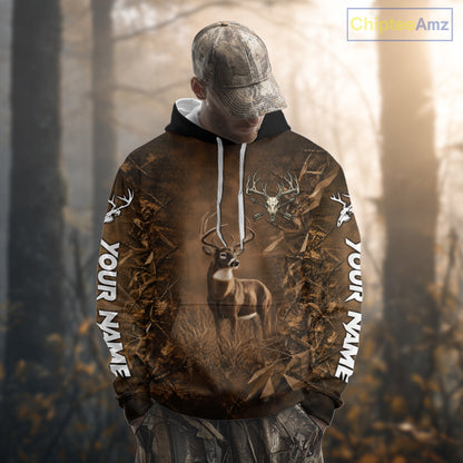 Whitetail Deer Hunting Shirt Long Sleeve, Buck Camo Shirt For Men, Deer Hunter Gift NHT1482