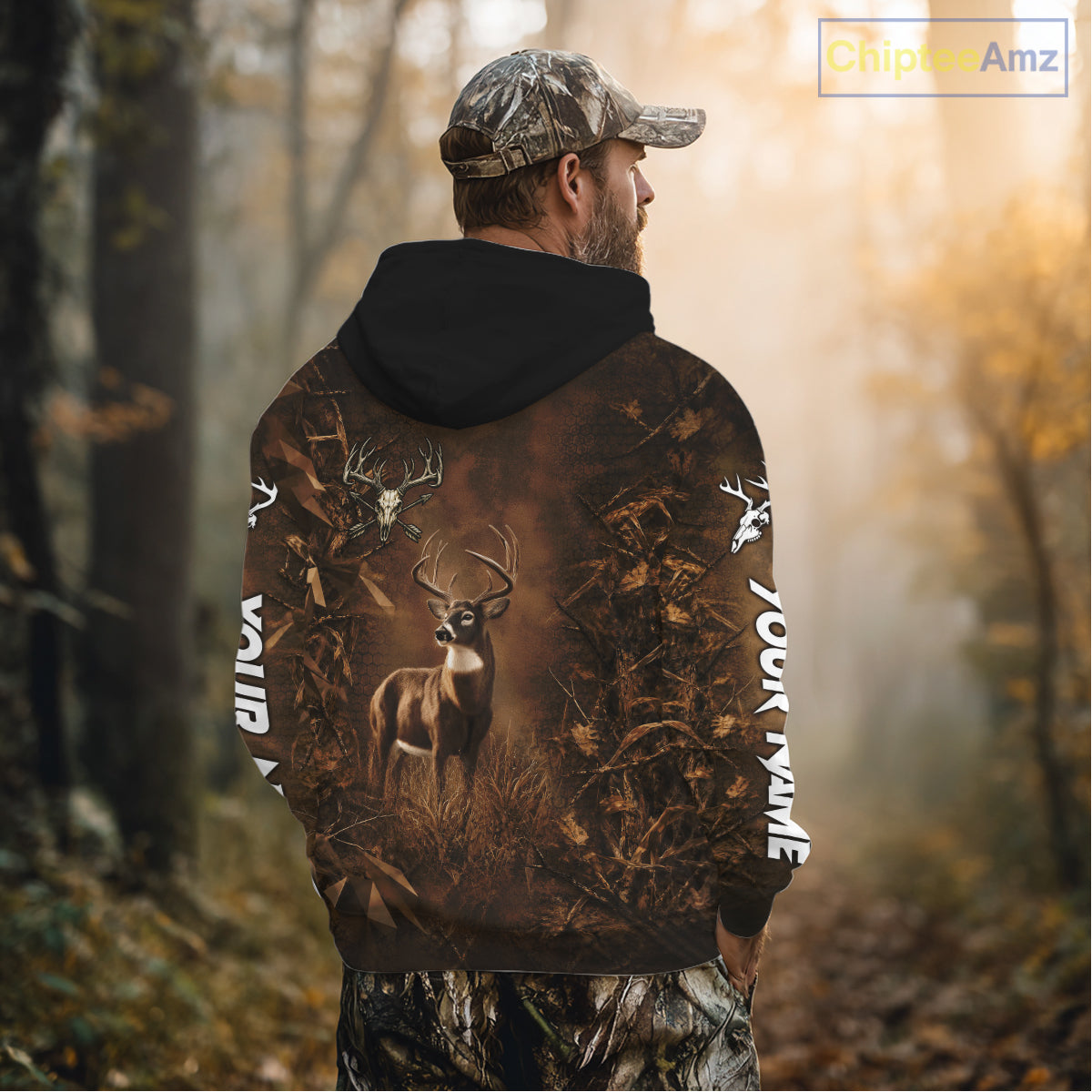 Whitetail Deer Hunting Shirt Long Sleeve, Buck Camo Shirt For Men, Deer Hunter Gift NHT1482