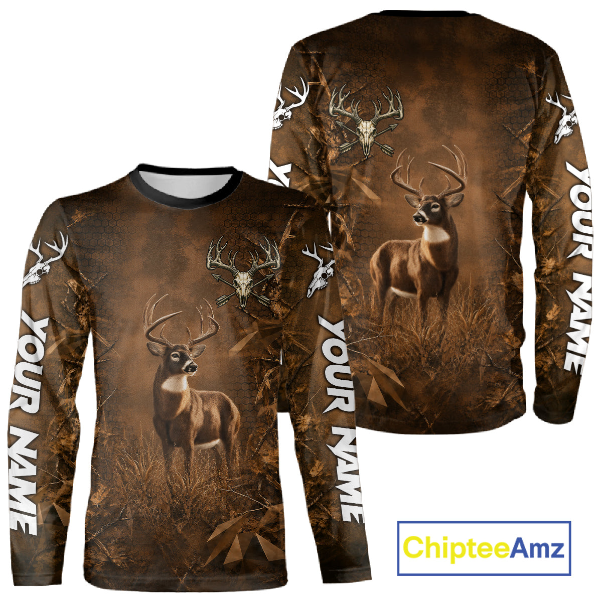 Whitetail Deer Hunting Shirt Long Sleeve, Buck Camo Shirt For Men, Deer Hunter Gift NHT1482