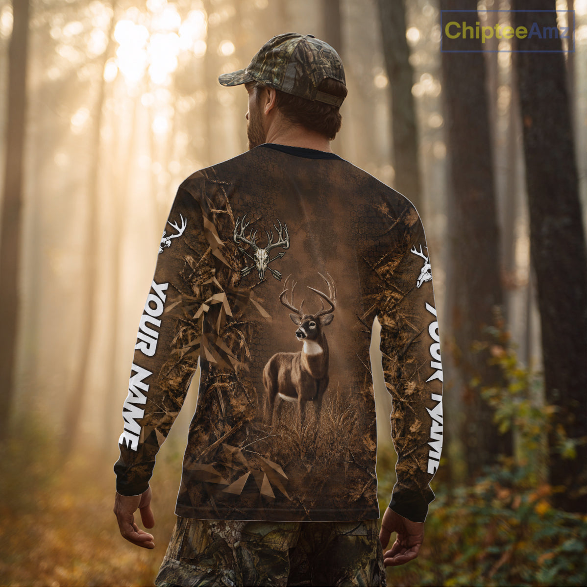 Whitetail Deer Hunting Shirt Long Sleeve, Buck Camo Shirt For Men, Deer Hunter Gift NHT1482