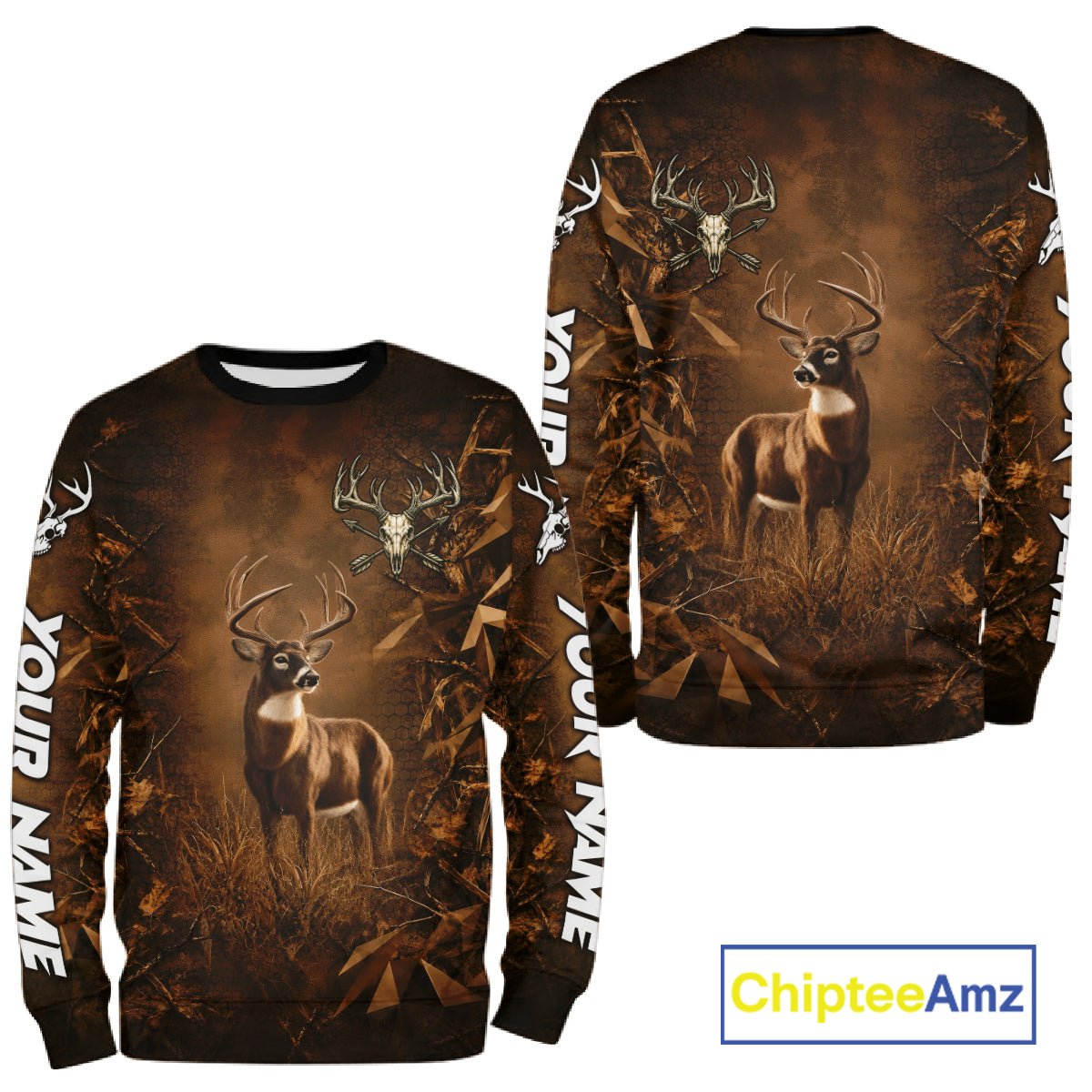 Whitetail Deer Hunting Shirt Long Sleeve, Buck Camo Shirt For Men, Deer Hunter Gift NHT1482