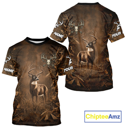 Whitetail Deer Hunting Shirt Long Sleeve, Buck Camo Shirt For Men, Deer Hunter Gift NHT1482