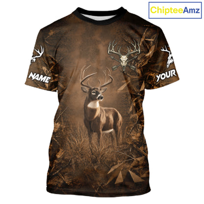 Whitetail Deer Hunting Shirt Long Sleeve, Buck Camo Shirt For Men, Deer Hunter Gift NHT1482