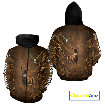 Whitetail Deer Hunting Shirt Long Sleeve, Buck Camo Shirt For Men, Deer Hunter Gift NHT1482