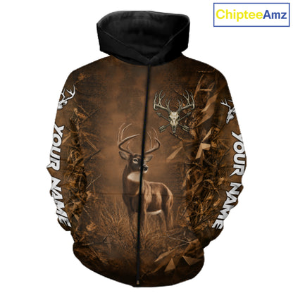 Whitetail Deer Hunting Shirt Long Sleeve, Buck Camo Shirt For Men, Deer Hunter Gift NHT1482