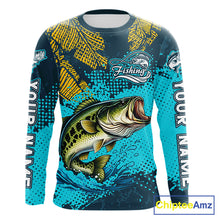 Load image into Gallery viewer, Custom Largemouth Bass Fishing Long Sleeve Tournament Shirts, Bass Fishing Shirts For Men NHT508