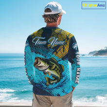 Load image into Gallery viewer, Custom Largemouth Bass Fishing Long Sleeve Tournament Shirts, Bass Fishing Shirts For Men NHT508