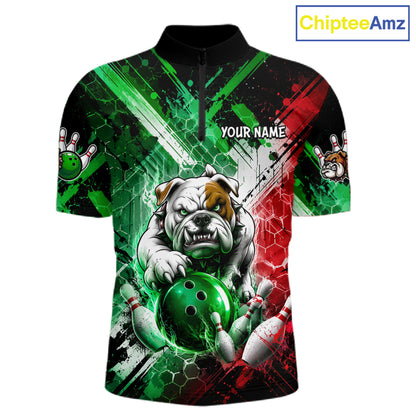 Bulldog Bowling Polo Team League Shirt, Men Bowling Jersey, Bowling League Team Gift NHT1488