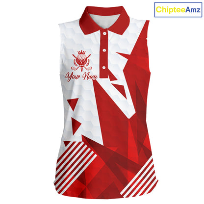 Personalized Womens Sleeveless Golf Shirt For Mom – Custom Name & Team Name Polo, Mother’s Day Gift For Golfer NHT670