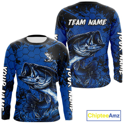 Personalized Bass Fishing Jerseys For Fishing Team, Bass Fishing Shirts Long Sleeve NHT526