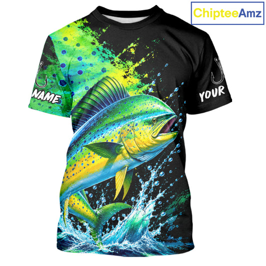 Mahi Mahi Fishing Jersey, Dolphin Fish Short Sleeve Shirt, Sport Fishing Shirt For Men NHT1535