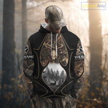 Load image into Gallery viewer, Deer Hunting Shirt 3D All Over Print Skull Deer Personalized Name, Hoodie Hunting For Men NHT363
