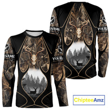 Load image into Gallery viewer, Deer Hunting Shirt 3D All Over Print Skull Deer Personalized Name, Hoodie Hunting For Men NHT363