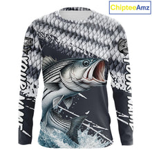 Load image into Gallery viewer, Striped Bass Striper Fishing Custom Performance Fishing Shirts, Fishing Jersey Shirt NHT537