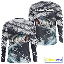 Load image into Gallery viewer, Striped Bass Striper Fishing Custom Performance Fishing Shirts, Fishing Jersey Shirt NHT537