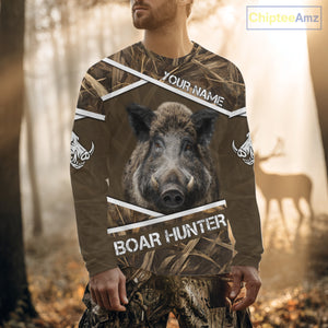 Personalized Wild Boar Hunting Camo Full Printing Shirts, Boar Hunting Gifts, Hunting Season NHT128