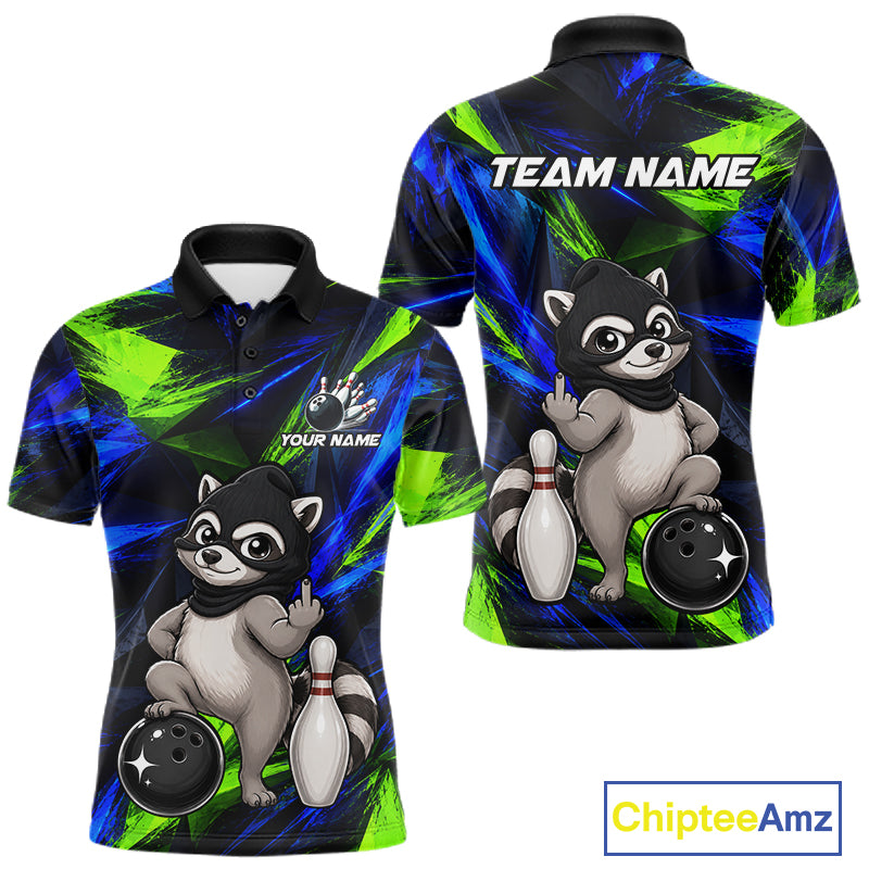 Funny Raccoon Bowling Shirt Bowling League Shirt Custom Team Name For Men NHT1453