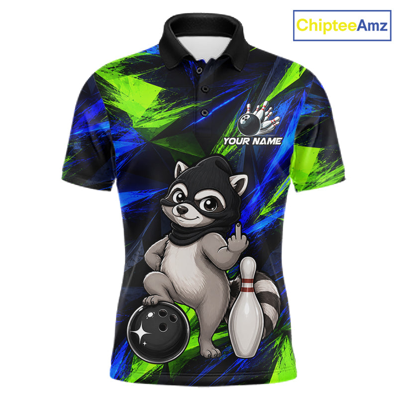 Funny Raccoon Bowling Shirt Bowling League Shirt Custom Team Name For Men NHT1453