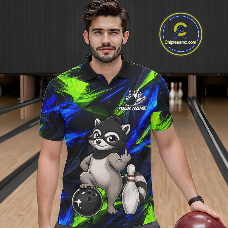 Funny Raccoon Bowling Shirt Bowling League Shirt Custom Team Name For Men NHT1453