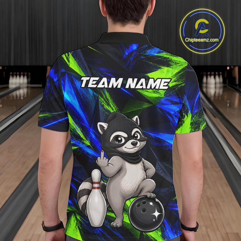Funny Raccoon Bowling Shirt Bowling League Shirt Custom Team Name For Men NHT1453