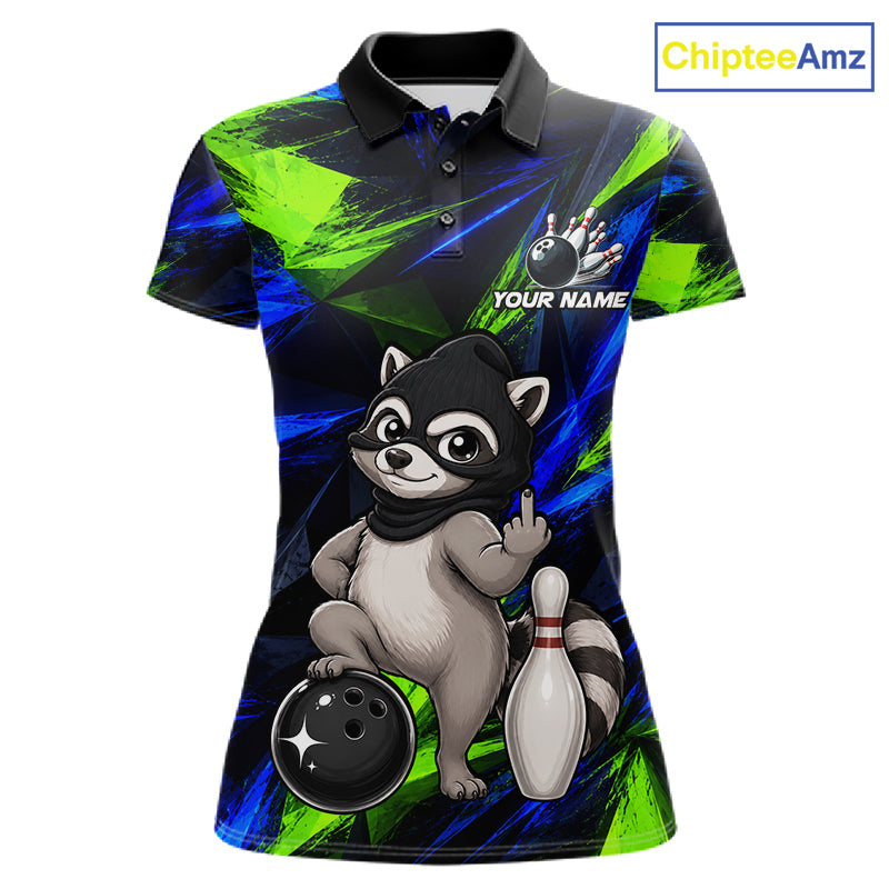 Funny Raccoon Bowling Shirt Bowling League Shirt Custom Team Name For Women NHT1453