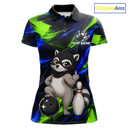 Funny Raccoon Bowling Shirt Bowling League Shirt Custom Team Name For Women NHT1453
