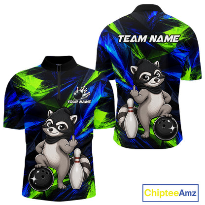 Funny Raccoon Bowling Shirt Bowling League Shirt Custom Team Name For Men NHT1453