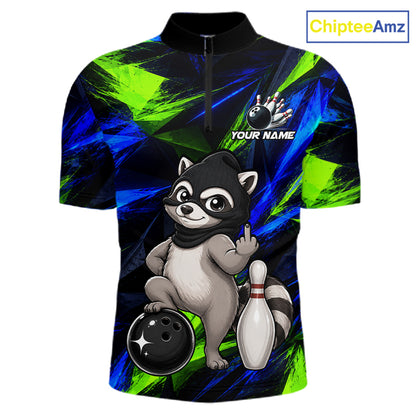 Funny Raccoon Bowling Shirt Bowling League Shirt Custom Team Name For Men NHT1453