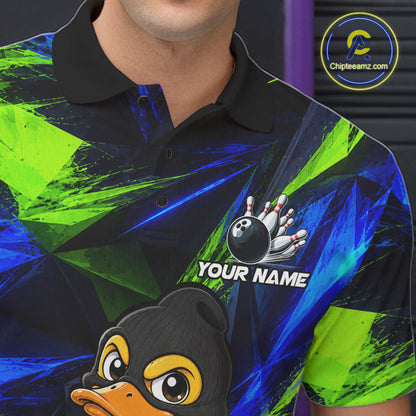 Funny Duck Bowling Shirt Bowling League Shirt Custom Team Name For Men NHT1454