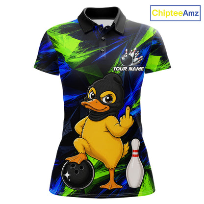 Funny Duck Bowling Shirt Bowling League Shirt Custom Team Name For Women NHT1454