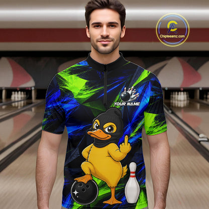 Funny Duck Bowling Shirt Bowling League Shirt Custom Team Name For Men NHT1454