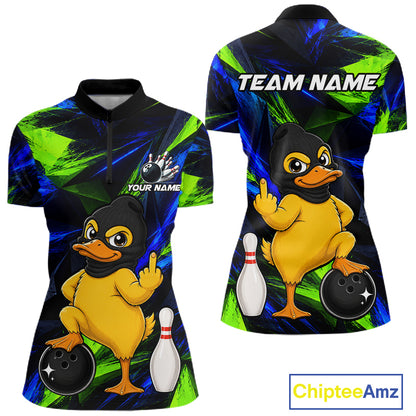 Funny Duck Bowling Shirt Bowling League Shirt Custom Team Name For Women NHT1454