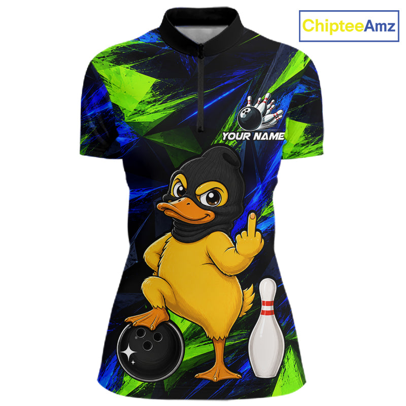 Funny Duck Bowling Shirt Bowling League Shirt Custom Team Name For Women NHT1454