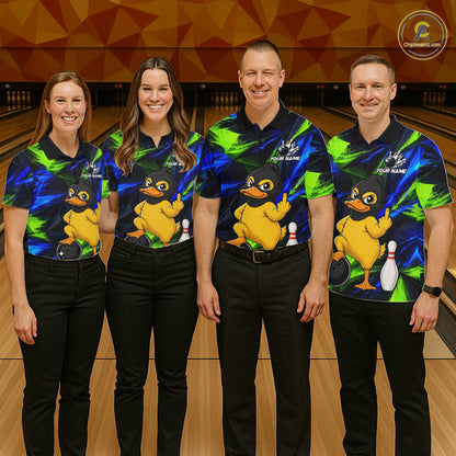 Funny Duck Bowling Shirt Bowling League Shirt Custom Team Name For Women NHT1454