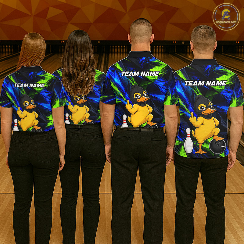 Funny Duck Bowling Shirt Bowling League Shirt Custom Team Name For Women NHT1454