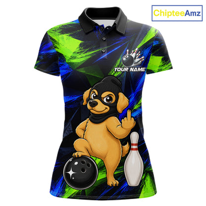 Funny Dog Bowling Shirt Bowling League Shirt Custom Team Name For Women NHT1455