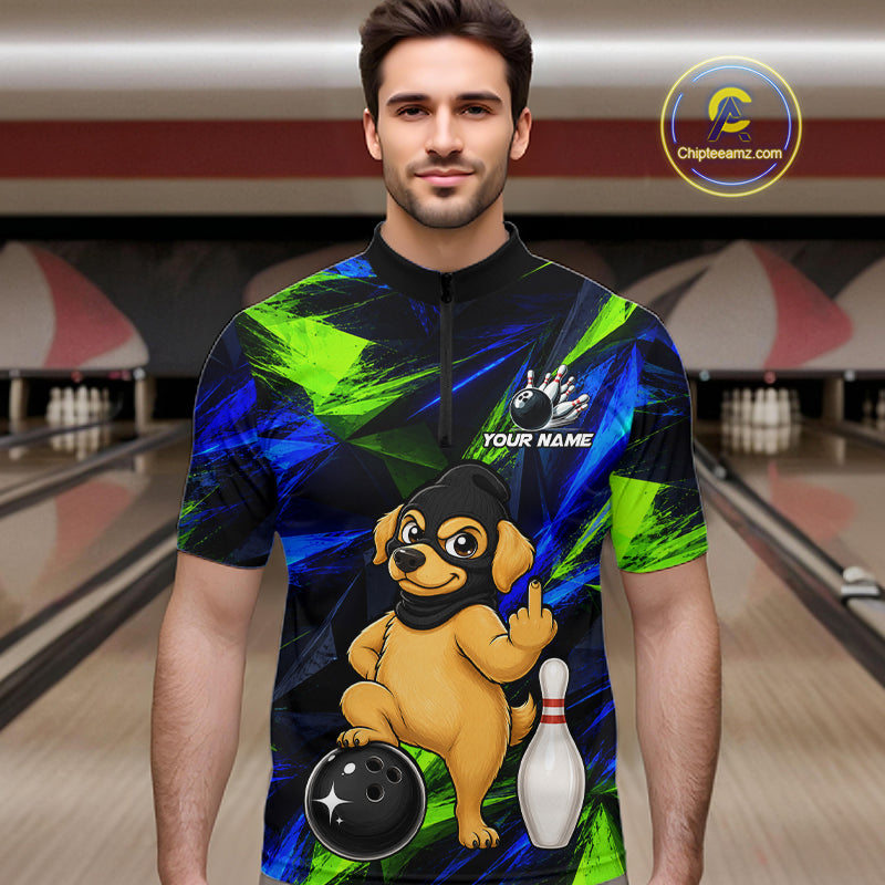 Funny Dog Bowling Shirt Bowling League Shirt Custom Team Name For Men NHT1455