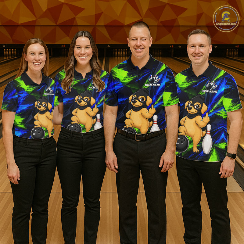 Funny Dog Bowling Shirt Bowling League Shirt Custom Team Name For Women NHT1455