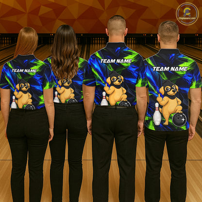 Funny Dog Bowling Shirt Bowling League Shirt Custom Team Name For Women NHT1455
